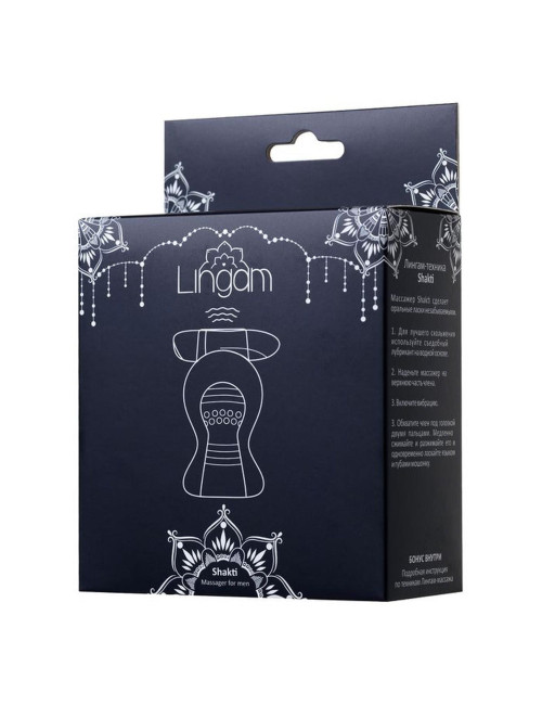 Lingam Shakti Wibrujący Masturbator TPE Transparentny 9cm