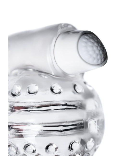 Lingam Shakti Wibrujący Masturbator TPE Transparentny 9cm