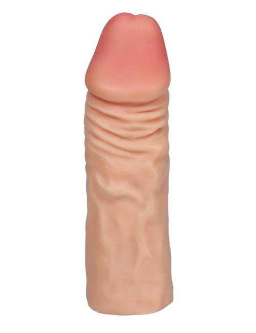 Stymulator Gladiator 5,5 - Nakładka i Przedłużka do Zabawek, Cyberskóra, 14 cm, Naturalny kształt