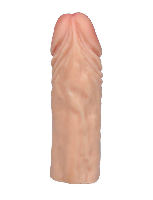 Stymulator Gladiator 5,5 - Nakładka i Przedłużka do Zabawek, Cyberskóra, 14 cm, Naturalny kształt