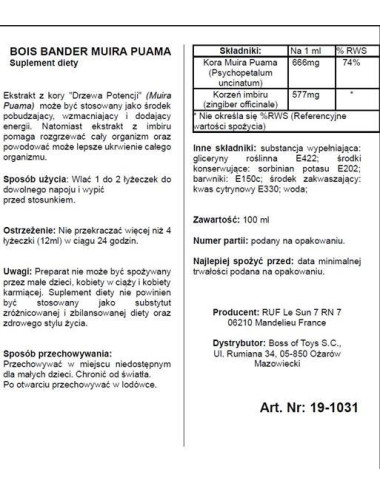 Supl.diety-BOIS BANDE 100 ML