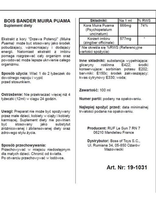 Supl.diety-BOIS BANDE 100 ML – Afrodyzjaki dla panow Pobudzenie