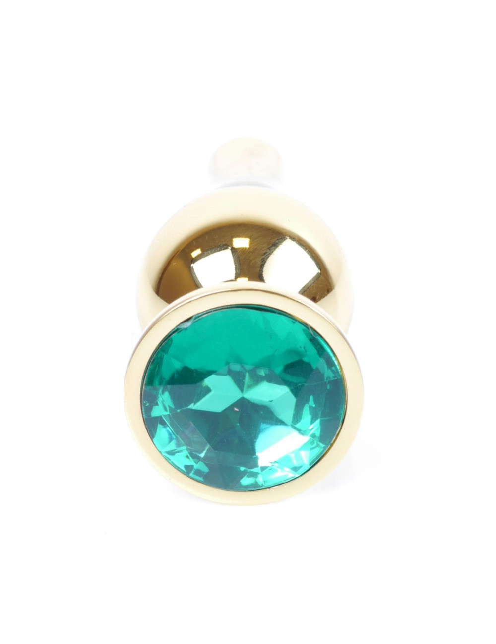 Plug-Jewellery Gold BUTT PLUG- Green