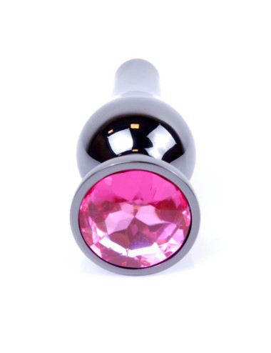 Plug-Jewellery Dark Silver BUTT PLUG- Pink