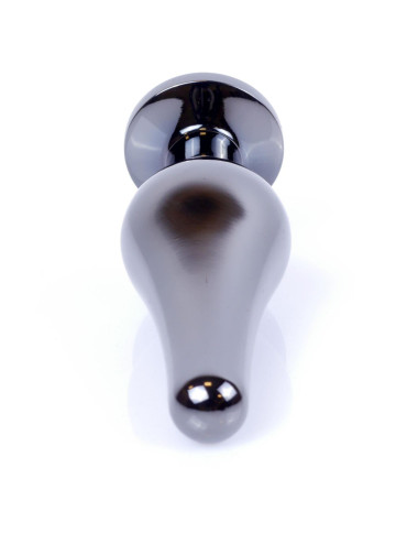 Plug-Jewellery Dark Silver BUTT PLUG- Red