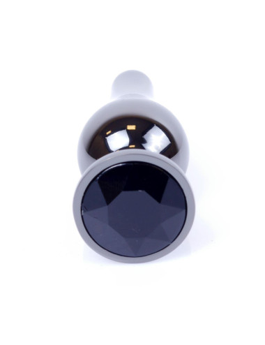 Plug-Jewellery Dark Silver BUTT PLUG- Black