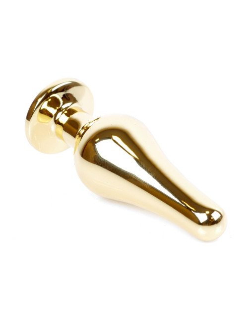 Plug-Jewellery Gold BUTT PLUG- Light Blue
