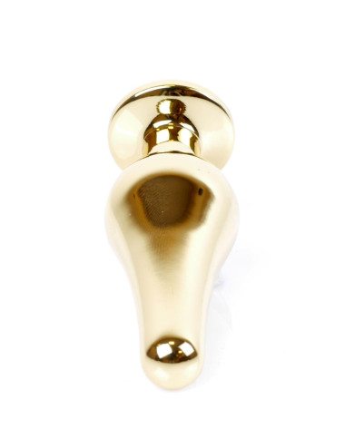Plug-Jewellery Gold BUTT PLUG- Light Blue