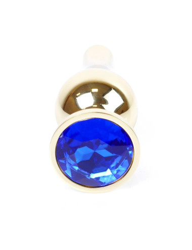 Plug-Jewellery Gold BUTT PLUG- Dark Blue