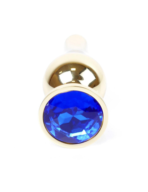 Plug-Jewellery Gold BUTT PLUG- Dark Blue