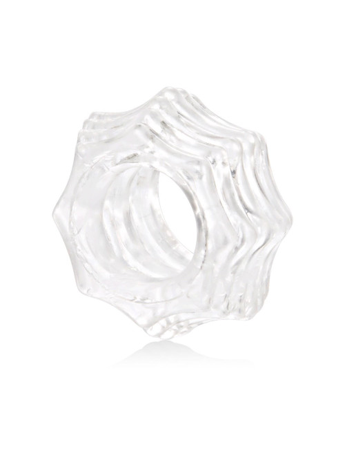 Reversible Ring Set Transparent – Pierścienie erekcyjne bez wibracji, elastyczne, stymulujące
