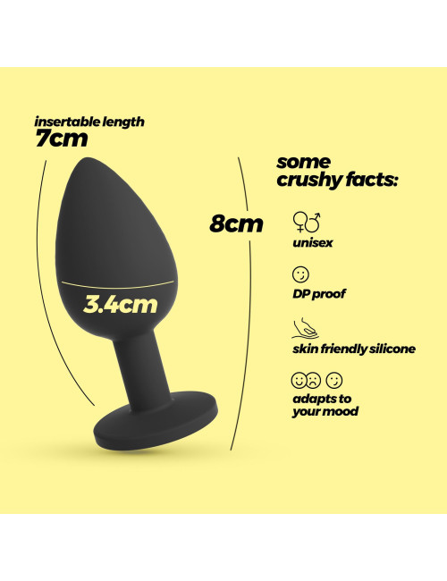 CRUSHIOUS CAMILEO REGULAR ANAL PLUG WITH 4 INTERCHANGEABLE JEWELS
