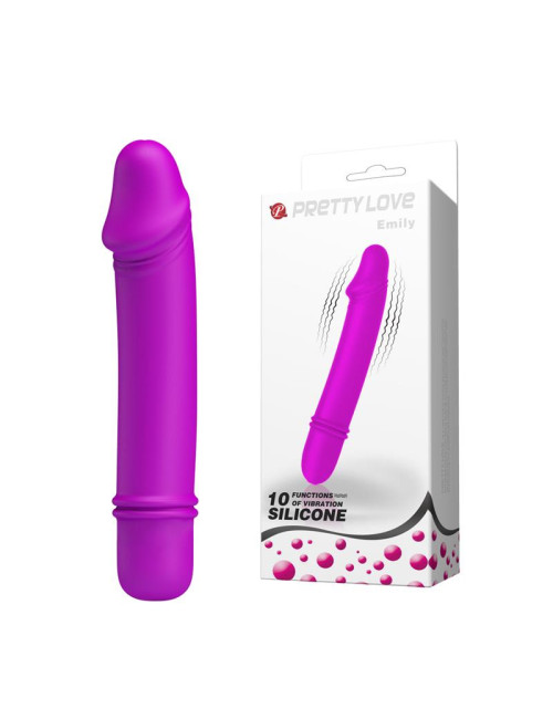 Pretty Love Emily Mini Wibrator Silikonowy – 10 Trybów, Wodoodporny, Anatomiczny