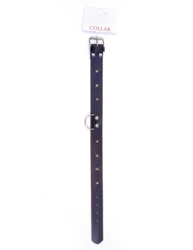 Fetish B - Series Collar with studs 3 cm Red Line