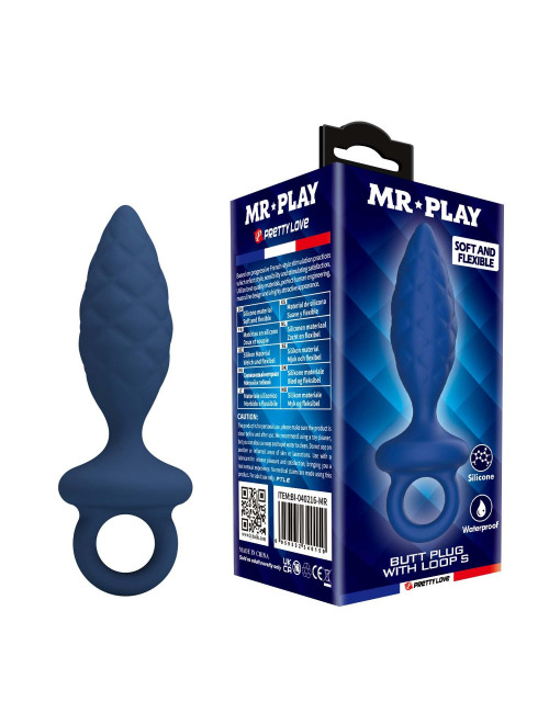 Mr. Play Butt Plug with Loop Korek Analny z Uchwytem S
