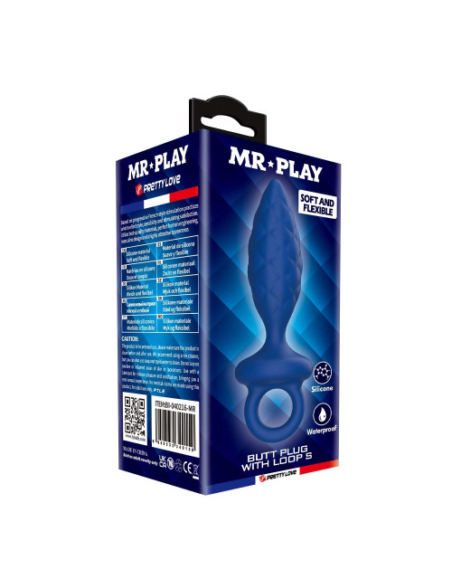 Mr. Play Butt Plug with Loop Korek Analny z Uchwytem S