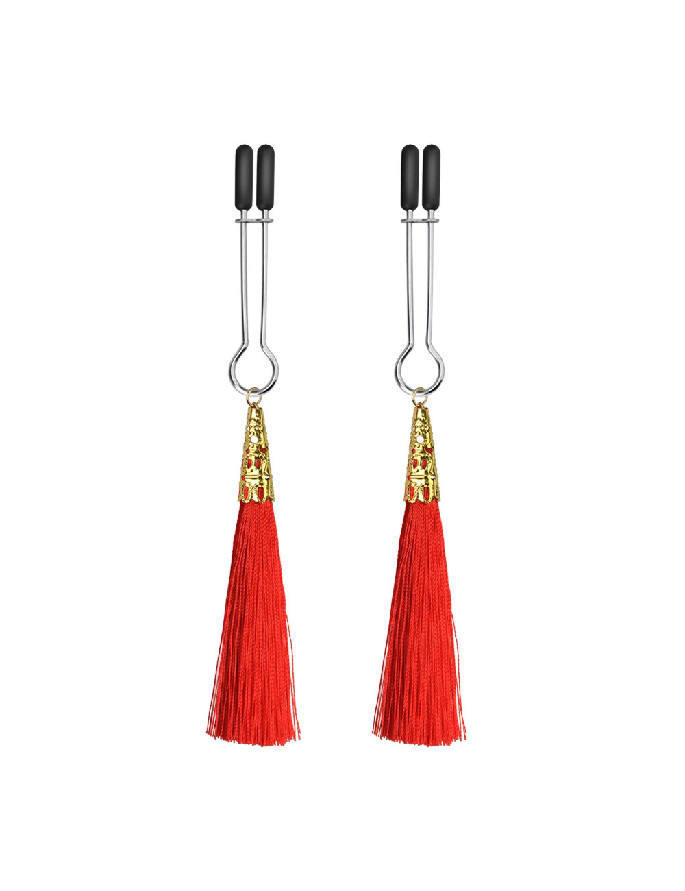 Lovetoy Glamor Tassel Nipple Clamp – Regulowane klipsy na sutki z frędzlami