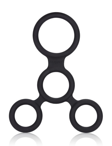 Pierścień erekcyjny bez wibracji Full Erection Spreader Black silikonowy, 4 cm Ø