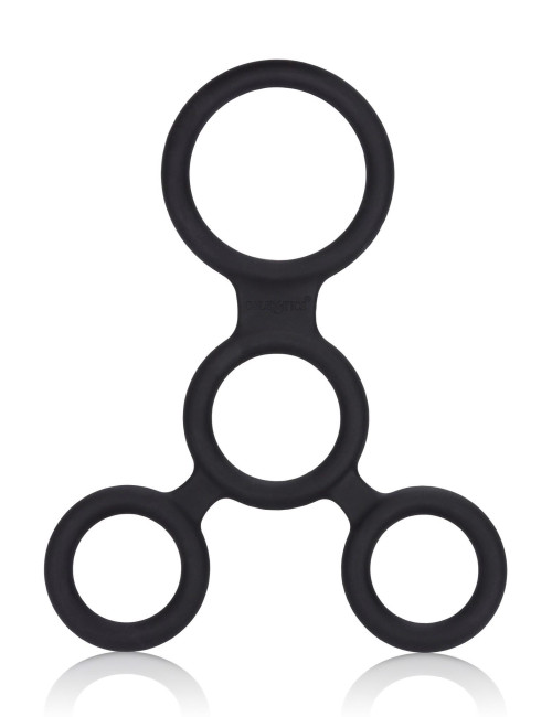 Pierścień erekcyjny bez wibracji Full Erection Spreader Black silikonowy, 4 cm Ø