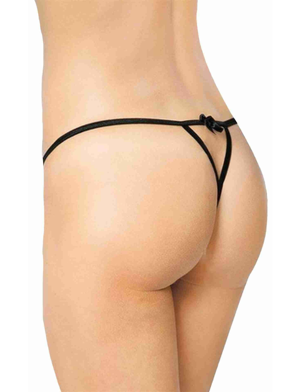 SoftLine Collection Koronkowe G-String 2458 z Frędzelkami Black S/L