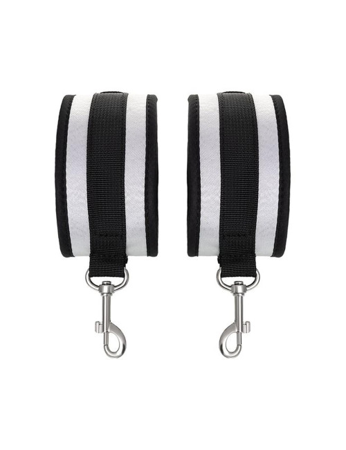 Anonymo Kajdanki na Kostki BDSM, Srebrne, Polyester, 28,5 cm