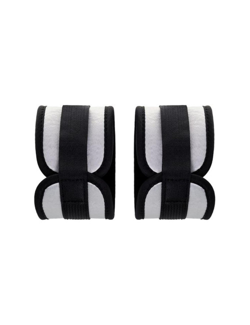 Anonymo Kajdanki na Kostki BDSM, Srebrne, Polyester, 28,5 cm