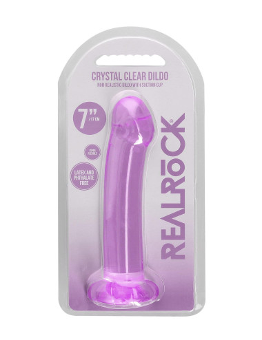 RealRock Fantazyjne Dildo z Przyssawką Fioletowe 17 cm