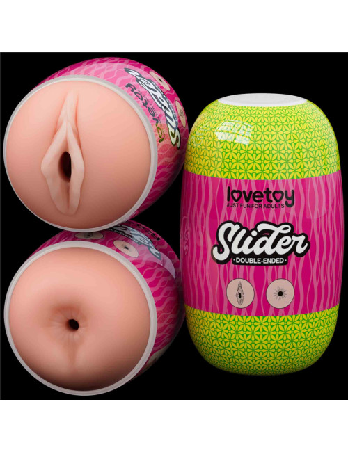 Dwustronny masturbator Lovetoy Slider Pochwa i Odbyt