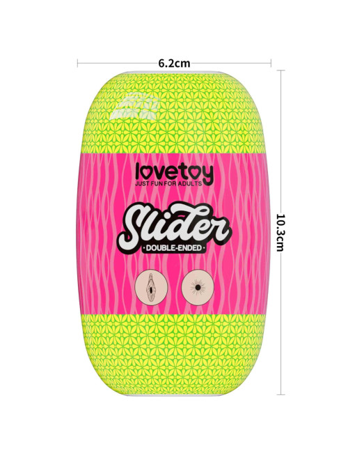 Dwustronny masturbator Lovetoy Slider Pochwa i Odbyt