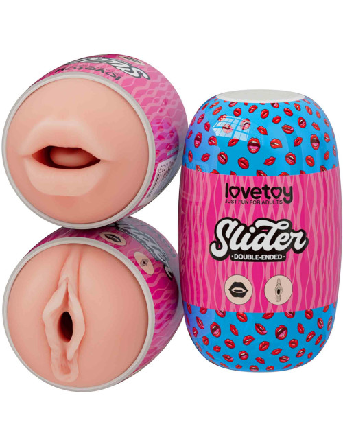 Lovetoy Slider Masturbator Dwustronny Usta i Pochwa