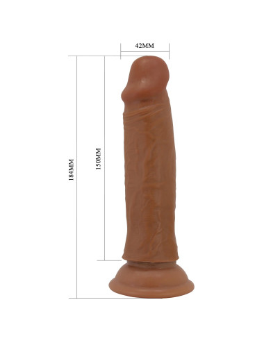 PRETTY LOVE - QUENTIN 7.2"(184mm)  Sliding Skin Series TPR, Suction base Bendable