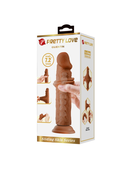 Pretty Love Quentin - giętki dildo z przyssawką 184 mm