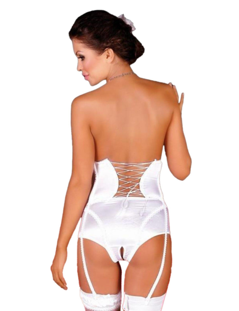 Zmysłowy biały komplet bielizny SoftLine Collection xLalia S/M