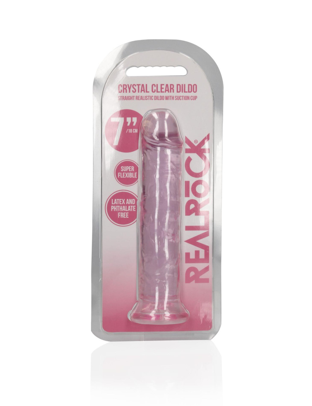 Realistyczne dildo z przyssawką RealRock 18 cm - Różowe