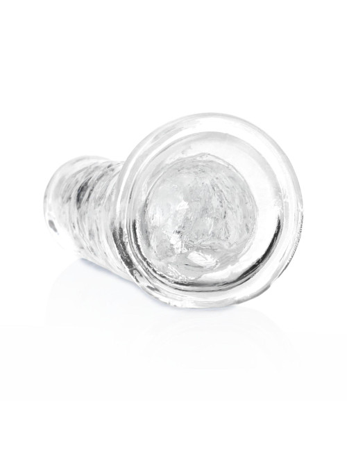 Realistyczne dildo z przyssawką RealRock 18 cm - Transparentne