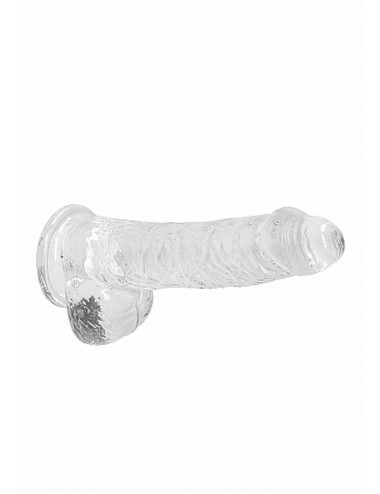6 / 15 cm Realistic Dildo With Balls - Transparent