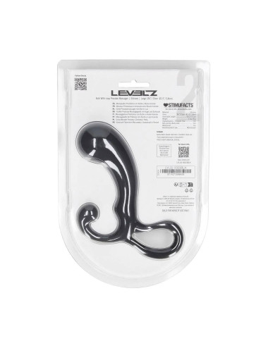 Bulb with Loop Silicone Prostate Massager - L - Black