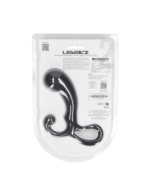 Stymulator prostaty Bulb Loop Silicone Pro L czarny - silikonowy masażer analny LEVELZ
