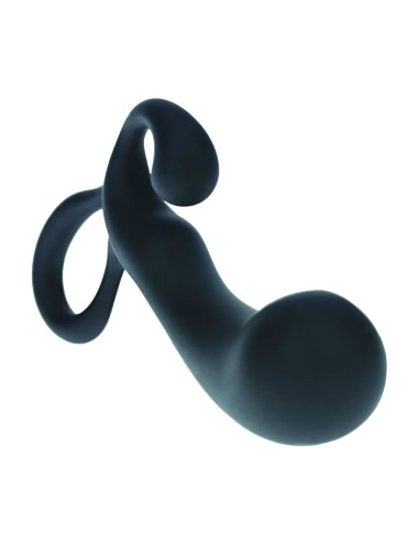 Bulb with Loop Silicone Prostate Massager - L - Black
