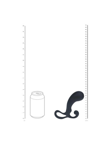 Bulb with Loop Silicone Prostate Massager - L - Black