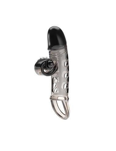 ROMANCE - Penis sleeve,  TPE material,vibration, battery LR41*3, Black
