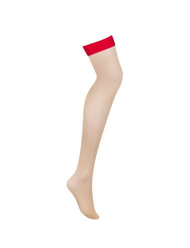 Bielizna-S814 pończochy czerwone L/XL