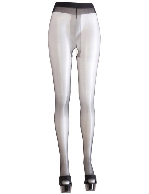 Cottelli Legwear Czarne rajstopy bez kroku Rozmiar 5