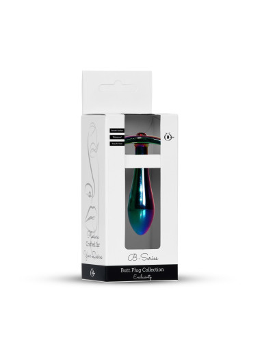 Plug-Jewellery Multicolour Red S - Biżuteria Analna ze Stali Nierdzewnej, Plug Analny, Śr. 2 cm
