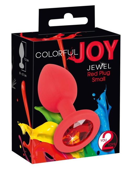 Colorful Joy Jewel Red Anal Plug - Zabawki Analne i Biżuteria Analna