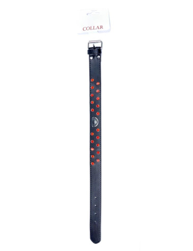 Fetish B - Series - Collar 3 cm. red crystal