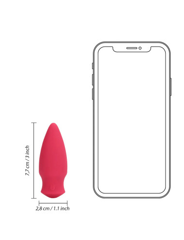 Cone Shaped Bullet Vibrator - Blushing Red
