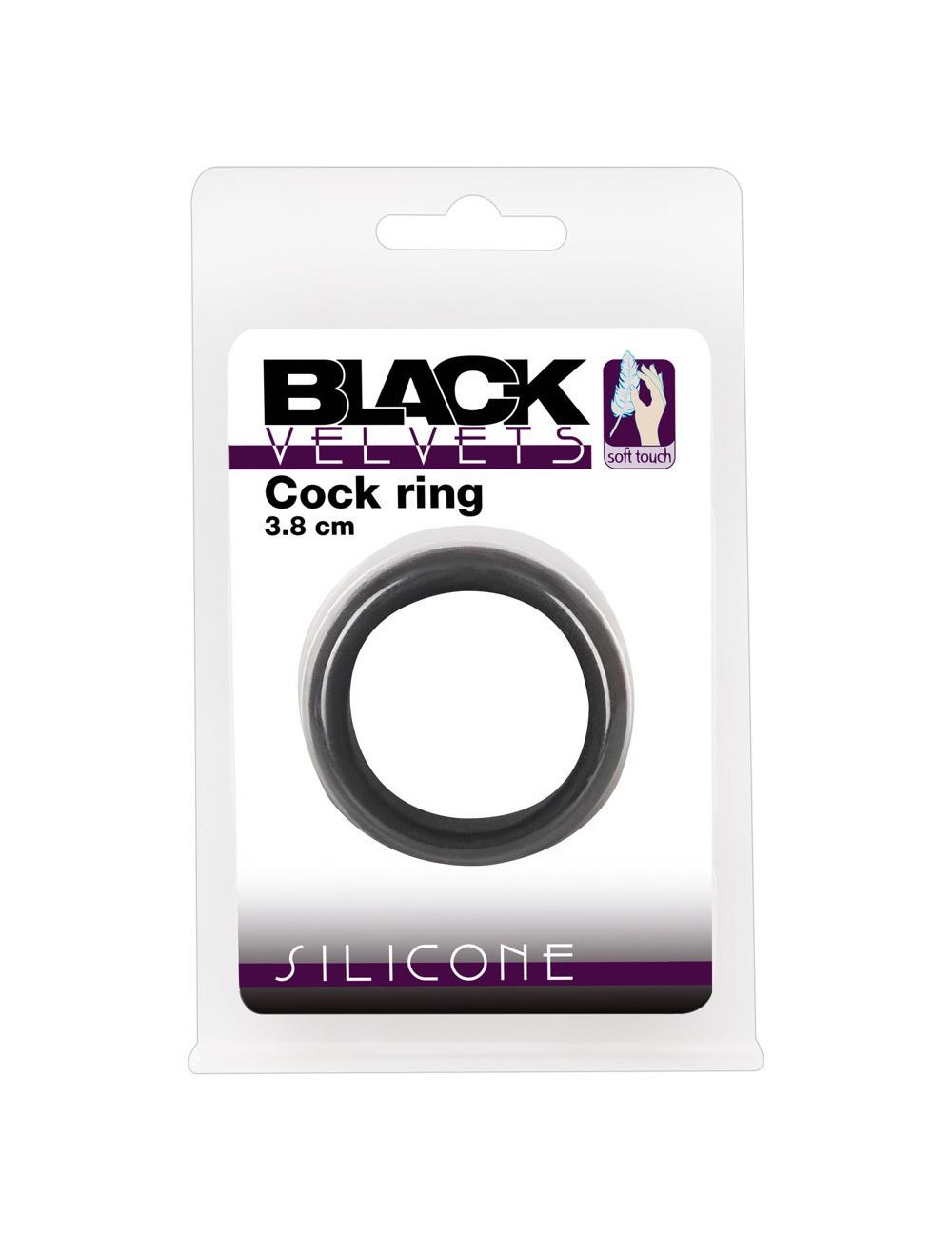 Black Velvets Silikonowy Pierścień Erekcyjny 3,8 cm Czarny