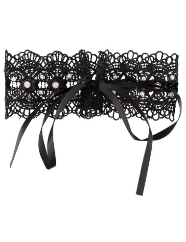 Embroidered Choker+Rhinestones