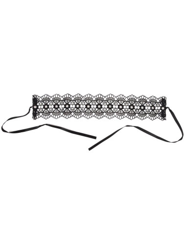 Embroidered Choker+Rhinestones